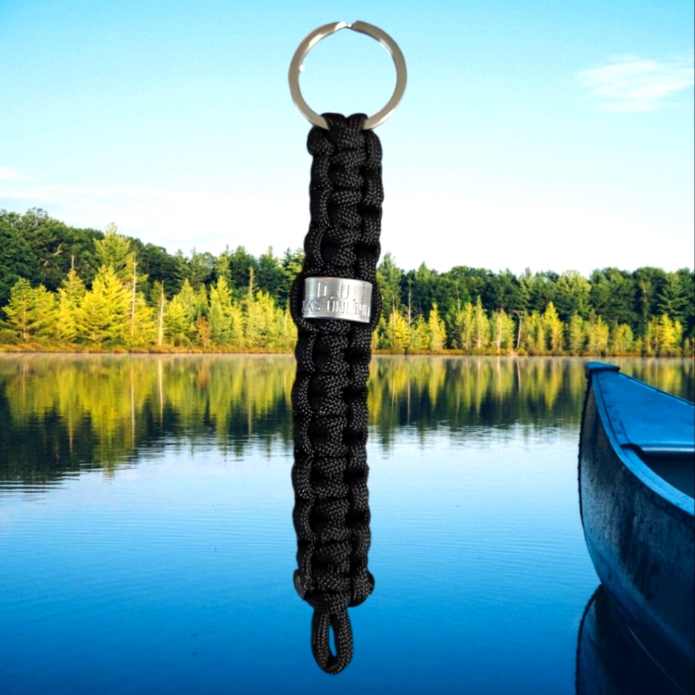 Authentic Ducks Unlimited Bird Band on Handmade Paracord Key Chain